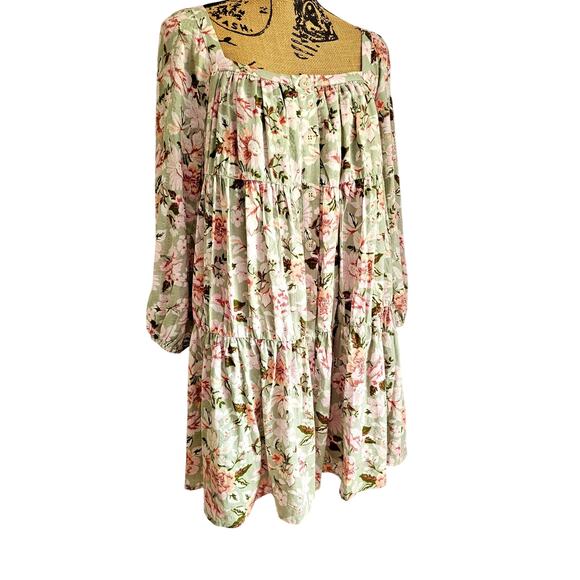 En Saison Tiered Ruffled Maris Mini Dress, Feminine, Sexy, Fully lined. Sz M - Picture 12 of 15